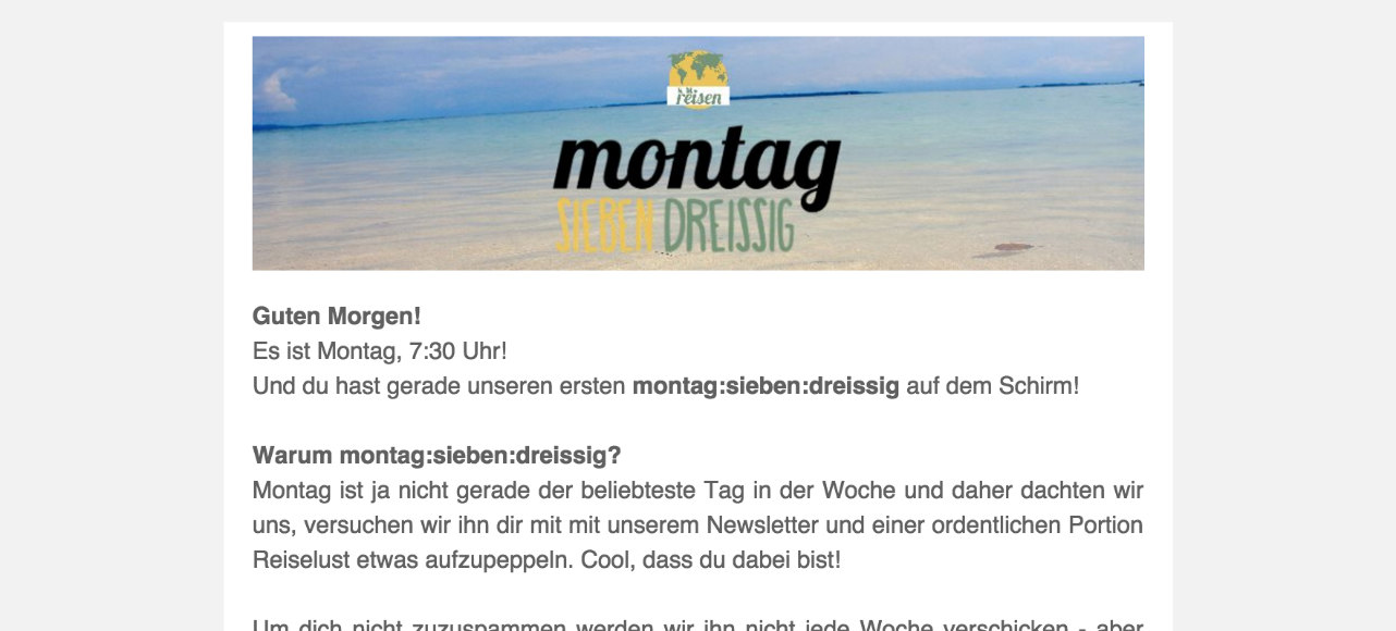 Erster Newsletter Erster Newsletter