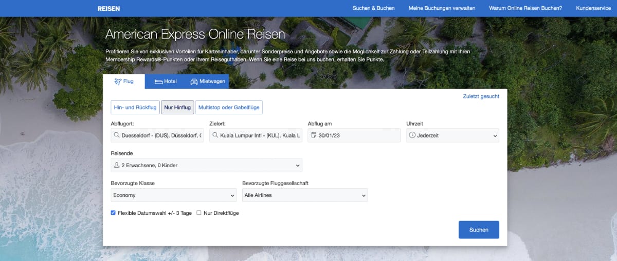 American Express Platinum Card - Vorteile auf Reisen und Weltreise - Reiseportal