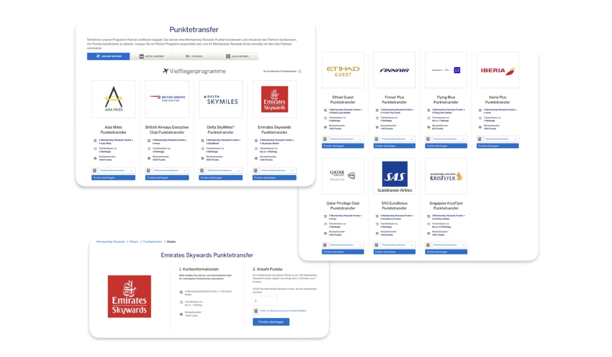 American Express - Membership Rewards in Meilen umwandeln