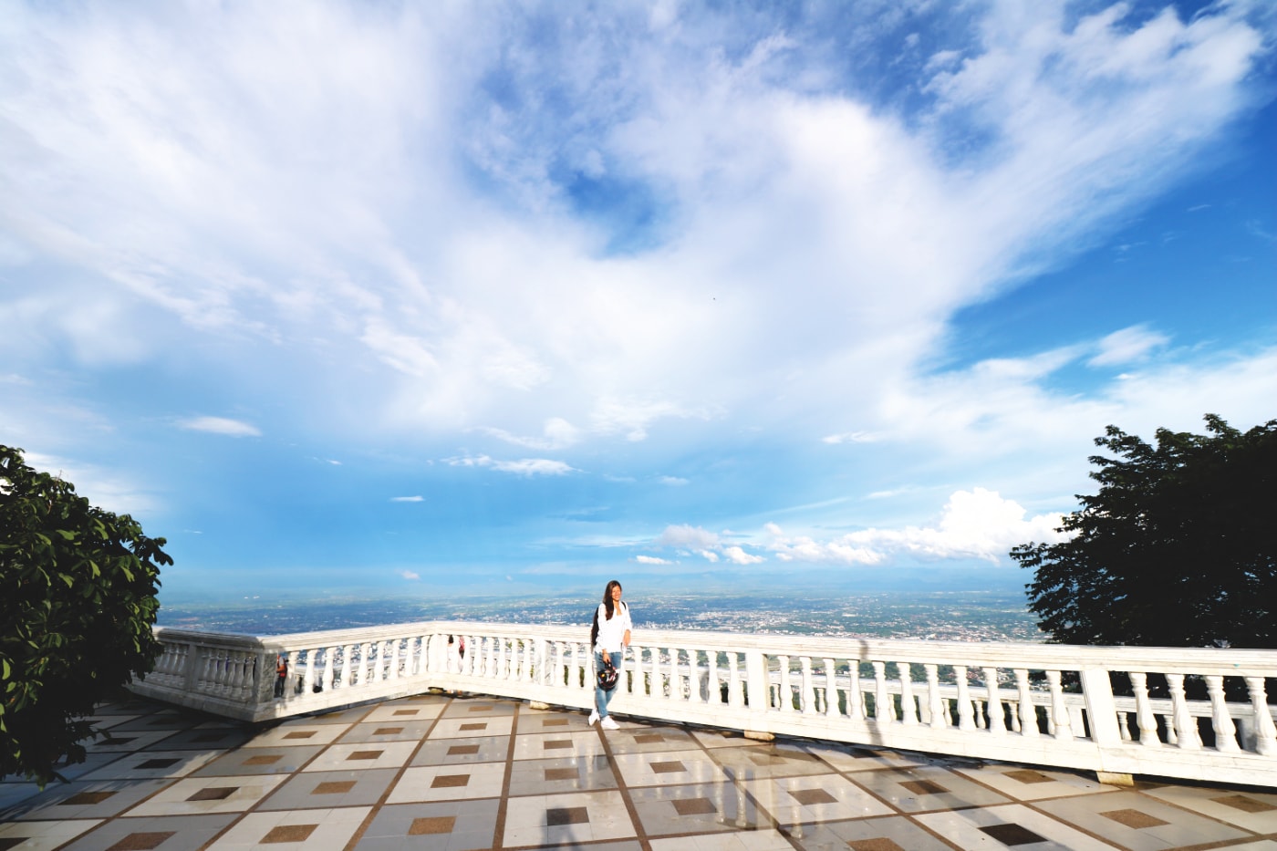 Aussicht vom Tempel in Chiang Mai Aussicht vom Tempel in Chiang Mai