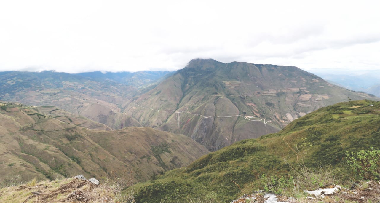 Aussicht von der Stadt Kuelap