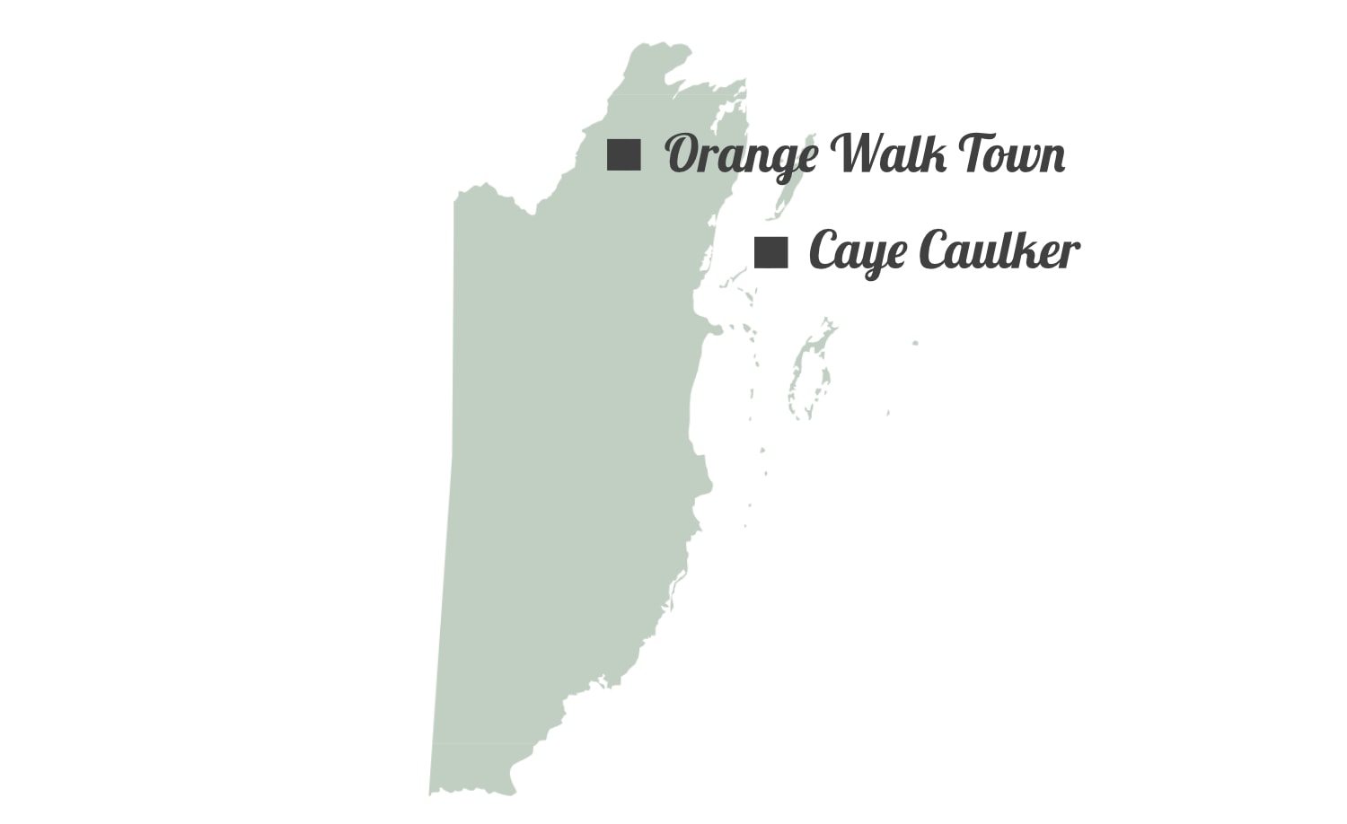 Belize Karte: Orange Walk Town Belize Karte: Orange Walk Town