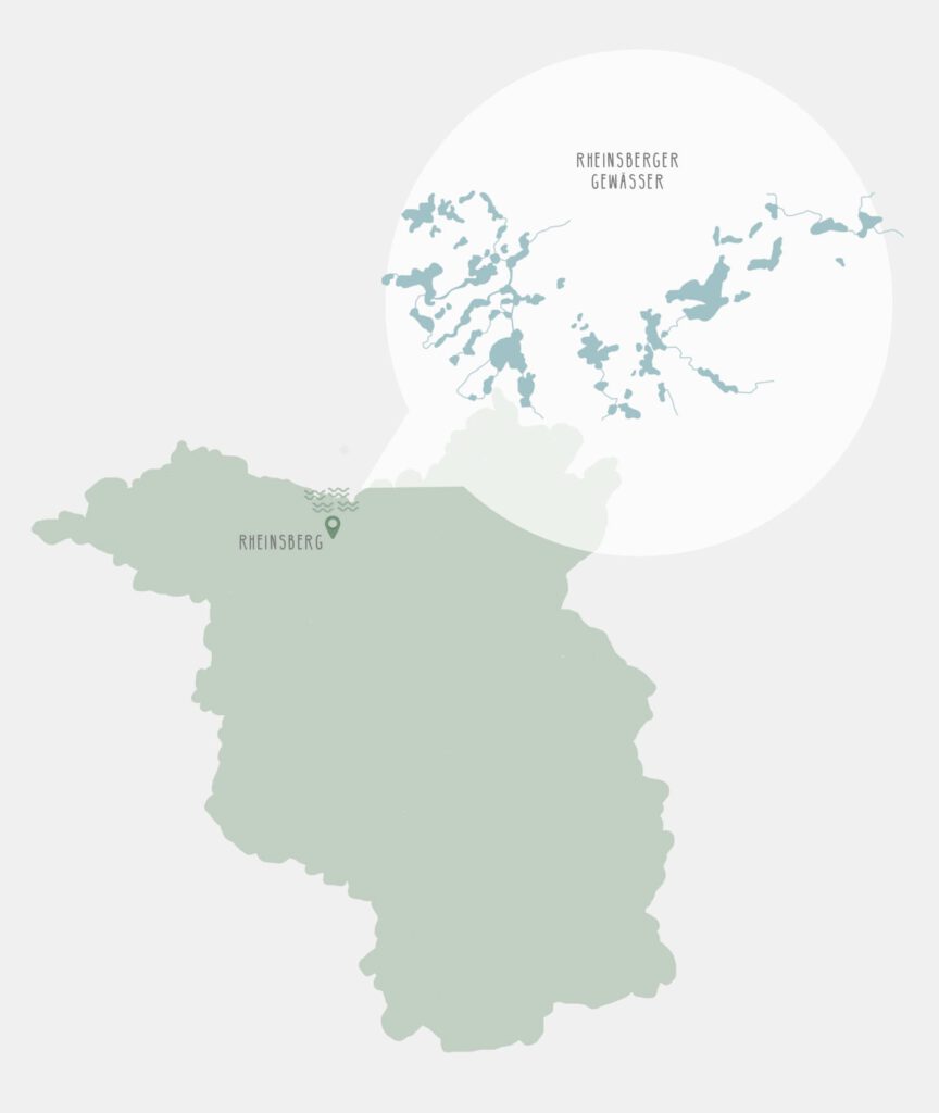 Brandenburg: Rheinsberger Gewässer Karte