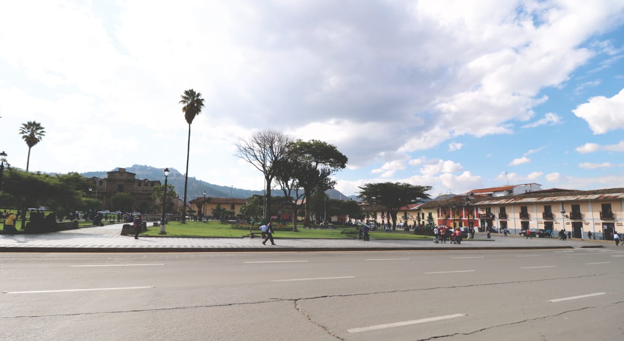 Plaza de Armas in Cajamarca Plaza de Armas in Cajamarca