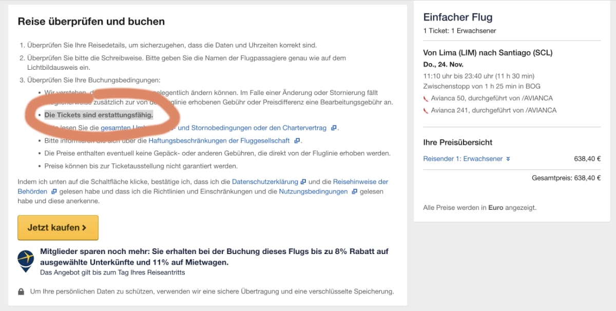 Onward Ticket über Expedia: Flüge buchen und kostenlos stornieren