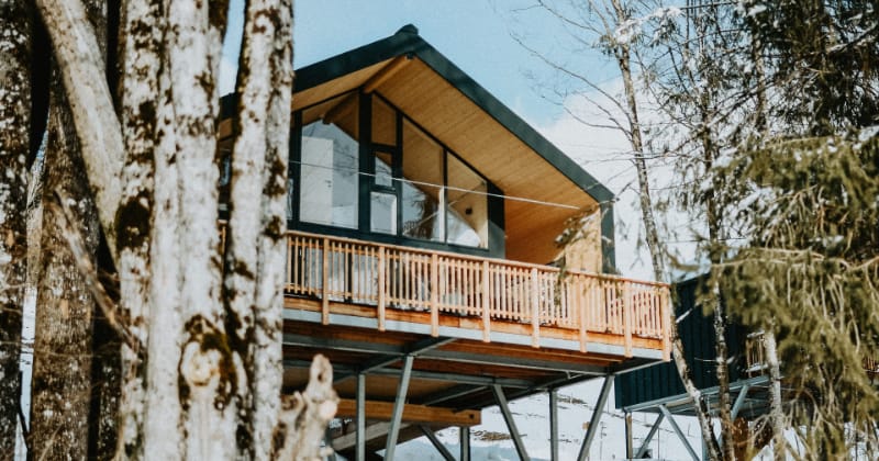 Ferienhaus mit Aussicht: Baumchalets Allgäu