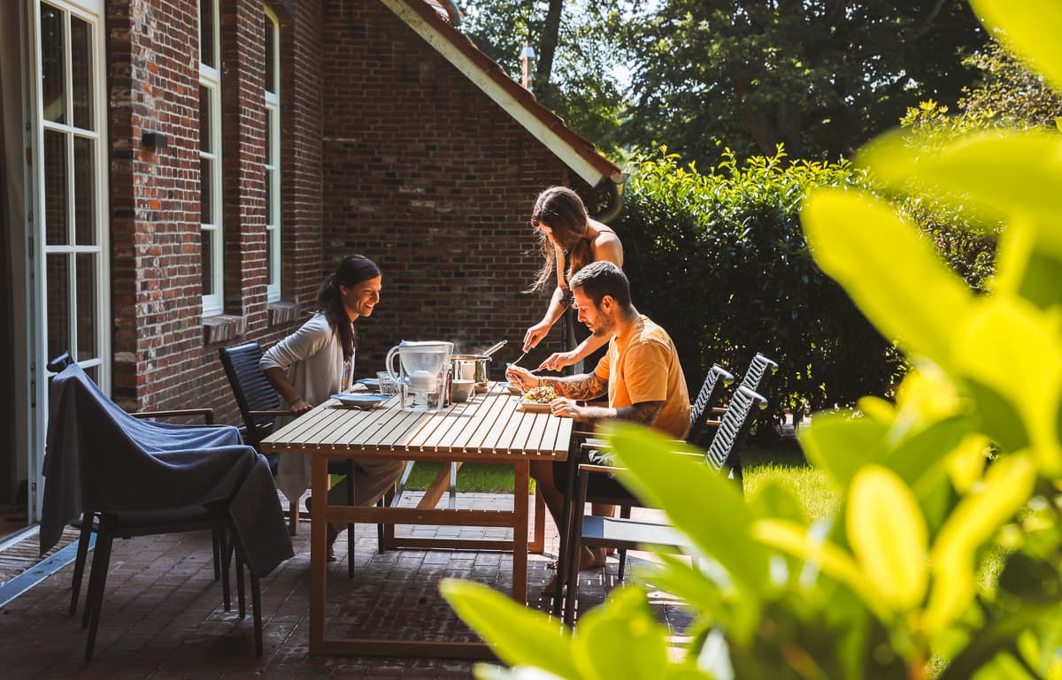 Ferienwohnung in Ostfriesland - Forsthaus Gödens - Terrasse