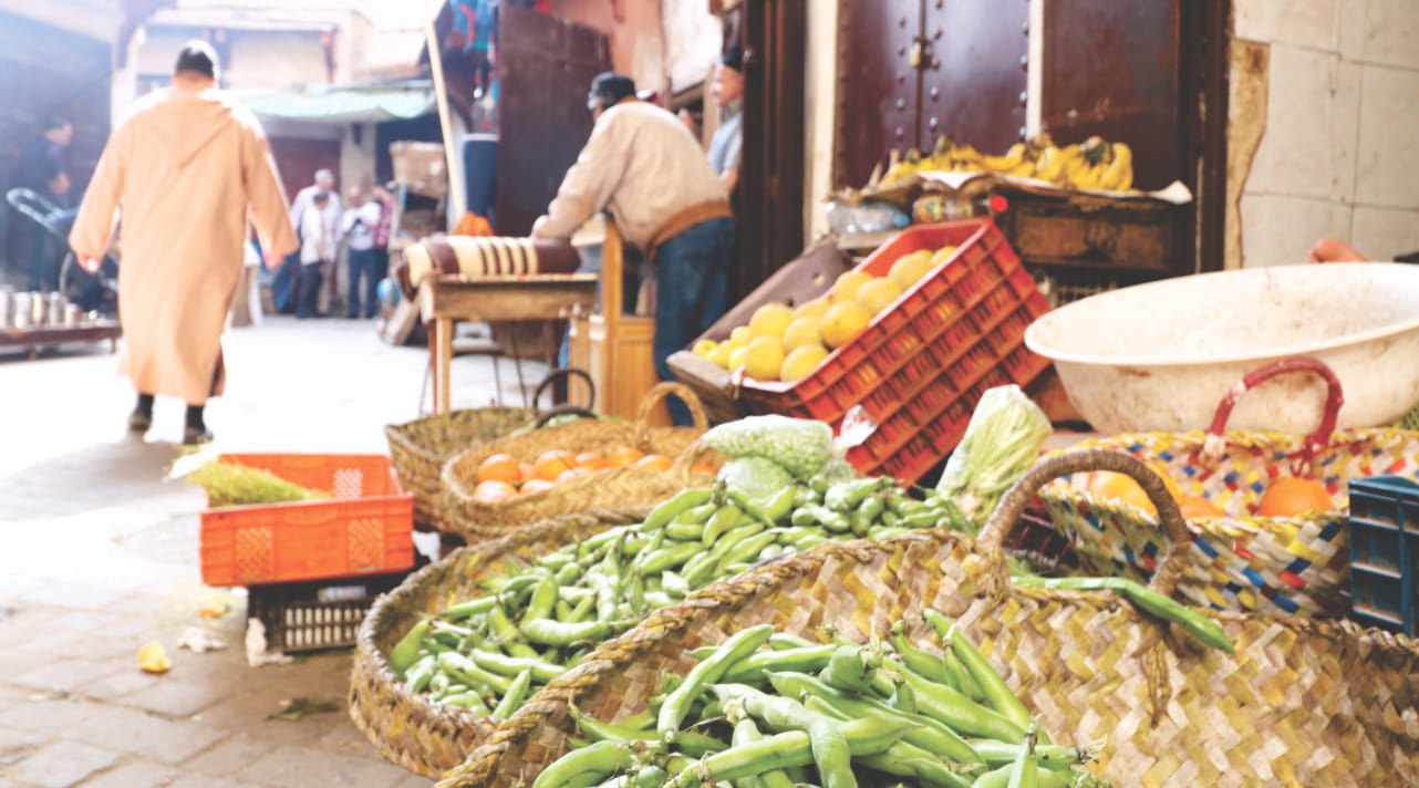 Gemüsehändler in Fes