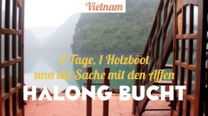 Mit dem Boot durch die Halong Bucht
