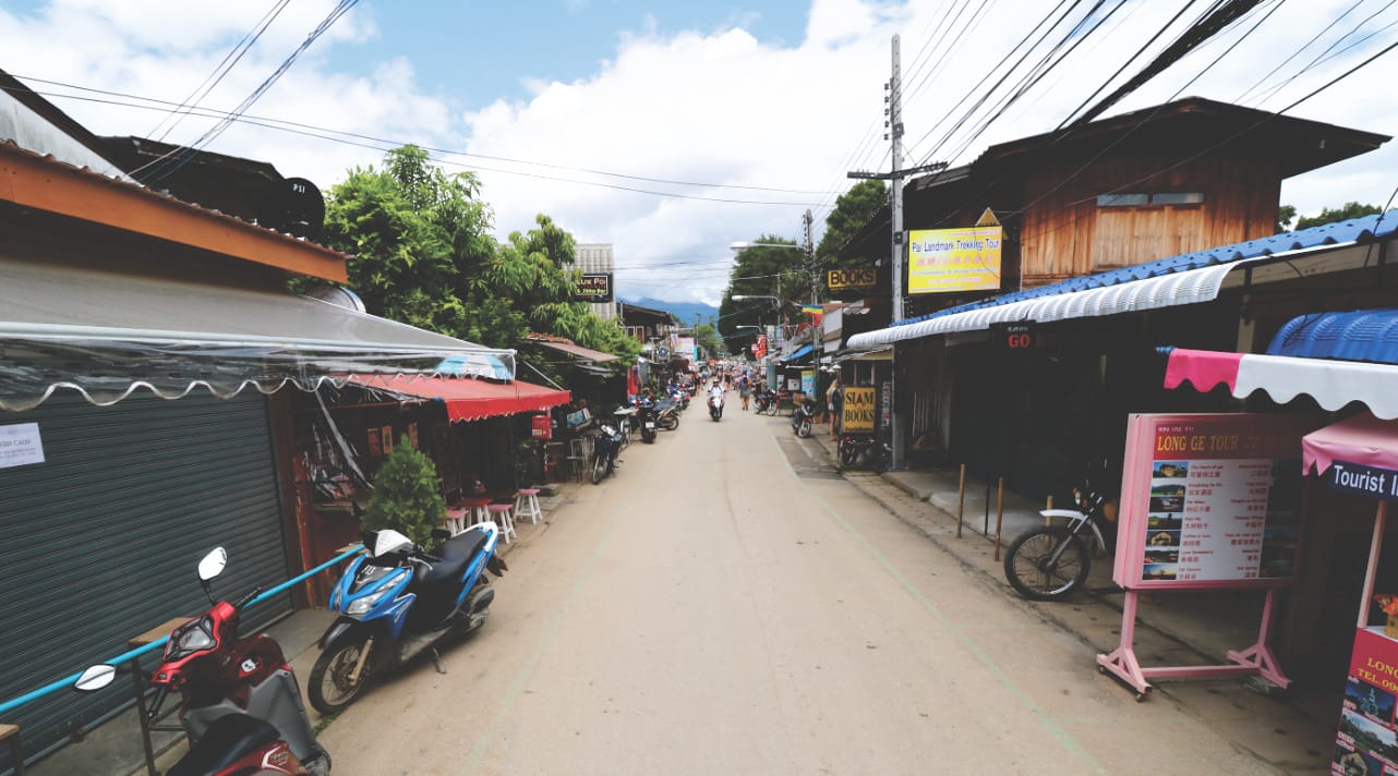 Haupstrasse in Pai Haupstrasse in Pai