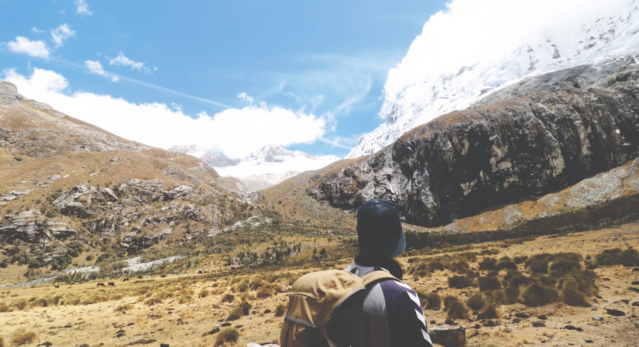 Laguna 69 Trek: Ausblick auf den letzten Aufstieg