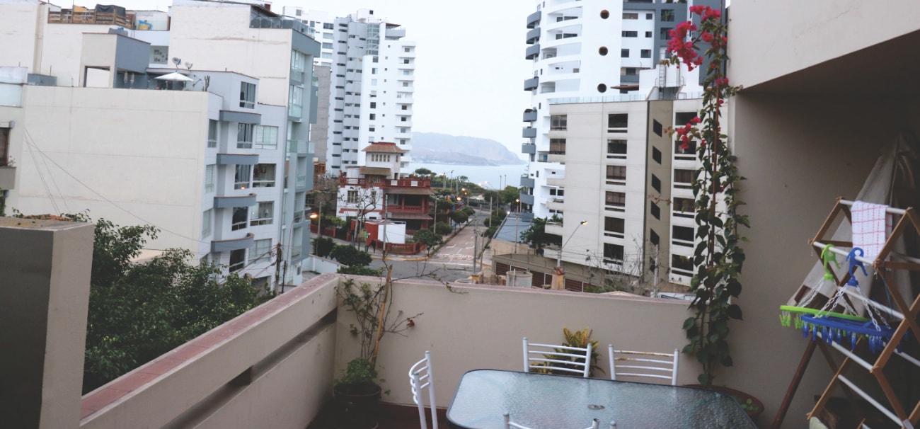 Terrasse in der airbnb Unterkunft in Peru Terrasse in der airbnb Unterkunft in Peru
