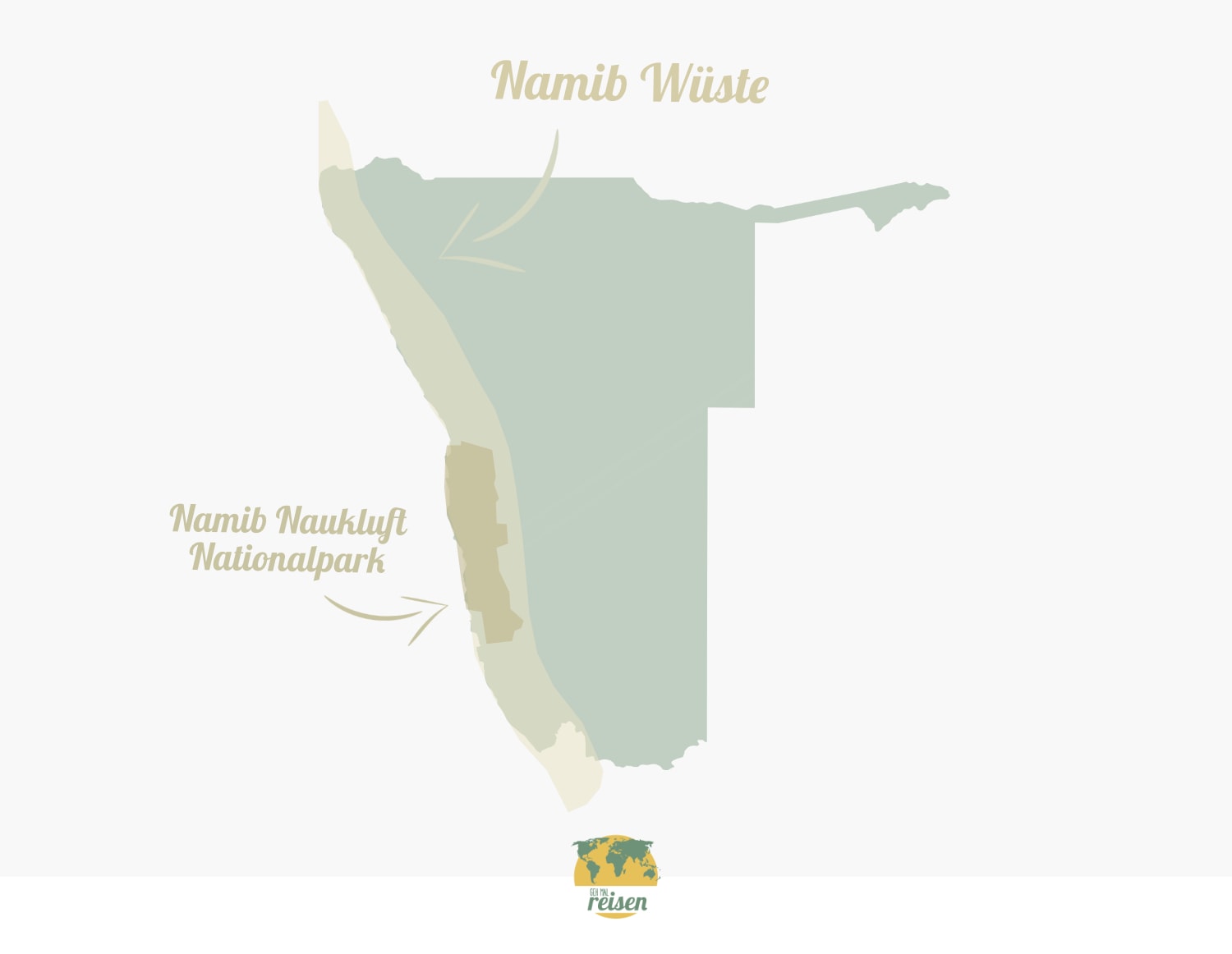 Namibia: Karte der Namib-Wüste