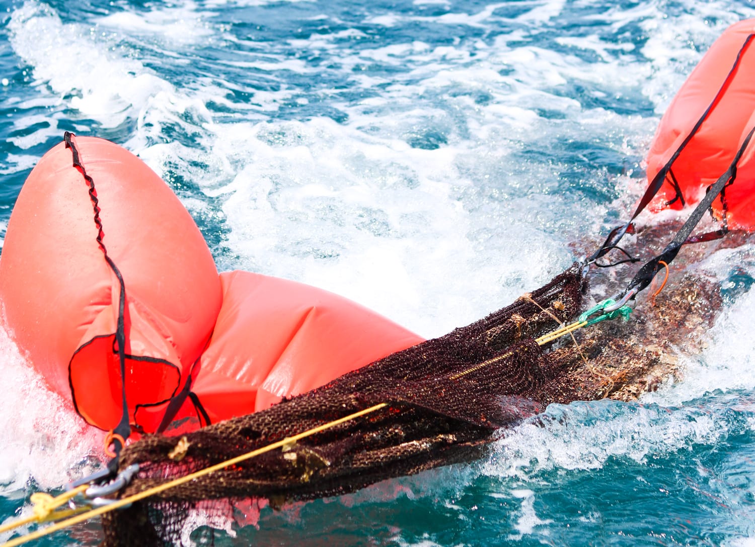 Geborgenes Geisternetz von Ghost Fishing Greece