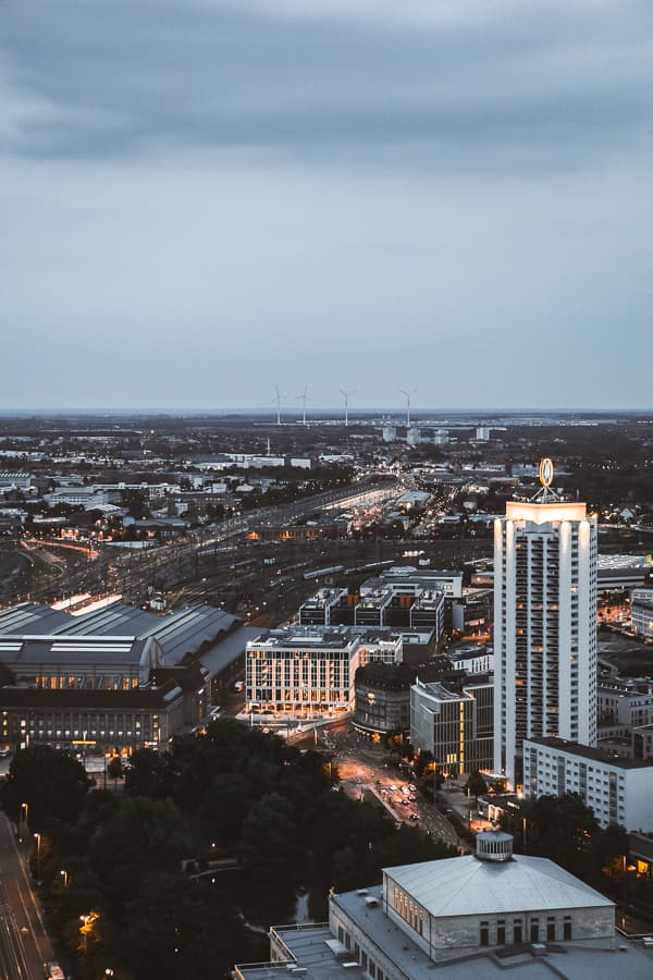 Sachsen - Ausflugsziele & Kurzurlaub - Leipzig - Panorama Tower Aussicht