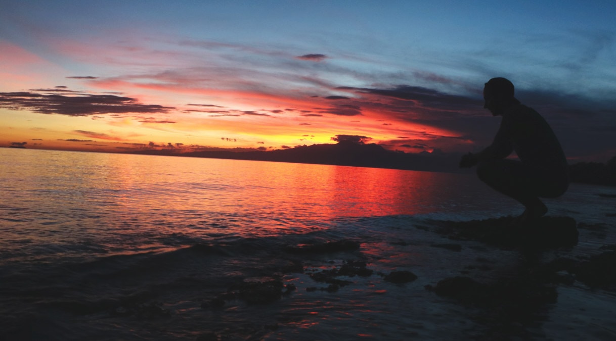 Sonnenuntergang auf den Philippinen Sonnenuntergang auf den Philippinen