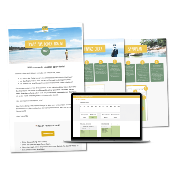 Weltreise - Spar-Mail-Serie - Logo