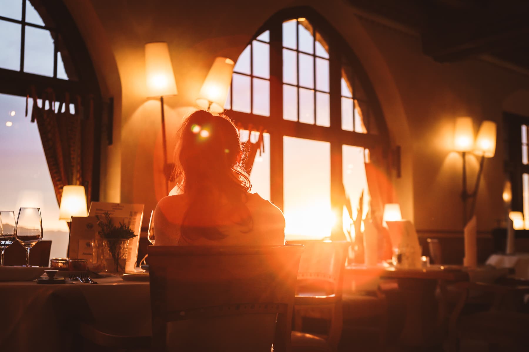 Hotel Wartburg bei Sonnenuntergang