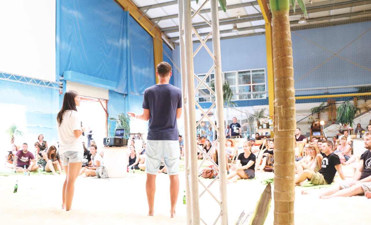 Wir beim Travel Festical Vortrag