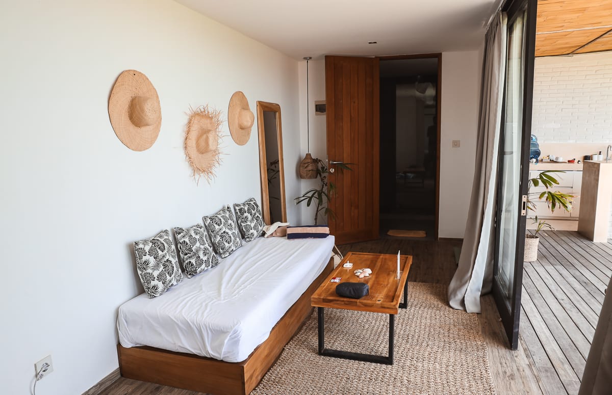 Unterkunft auf Lombok: Telescope Villas Wohnzimmer